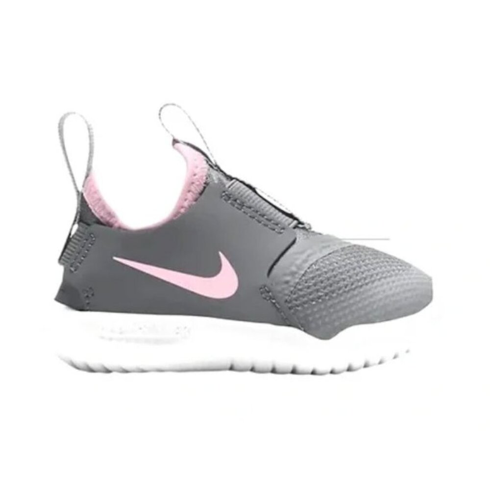 NWB Nike Kids Flex Runner Pull On Sneakers Grey Pink Toddler Size 7C $40 [jb]